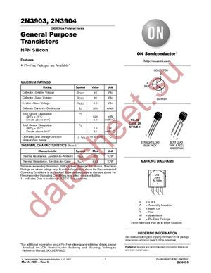 2N3904RLRAG datasheet  